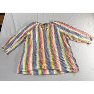 RD+Koko Striped Long Sleeve Blouse